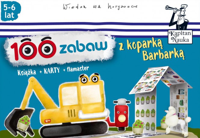 100 zabaw z koparką barbarką + karty i flamaster - Bożena Dybowska [KSIĄŻKA]