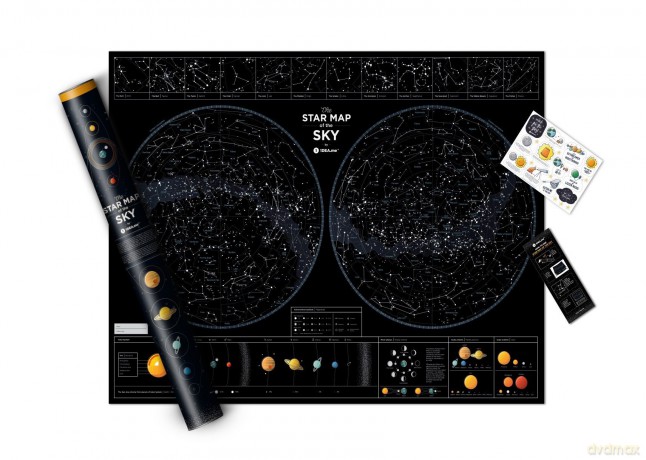 Gwiezdna mapa nieba. Star map of the sky