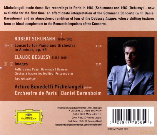 Arturo Benedetti Michelangeli: Schumann:Piano Conc./Debussy:Images [CD]