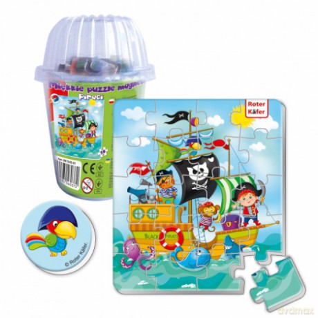 Miękkie puzzle magnetyczne piraci [PUZZLE]