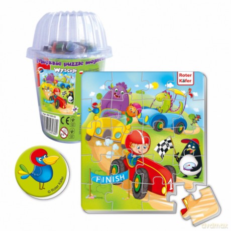 Miękkie puzzle magnetyczne wyścigi [PUZZLE]