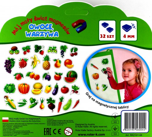 Mój mały świat magnesów owoce warzywa [GRA]