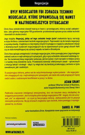 Negocjuj jakby od tego zależało twoje życie, nigdy nie idź na kompromis - Chris Voss [KSIĄŻKA]