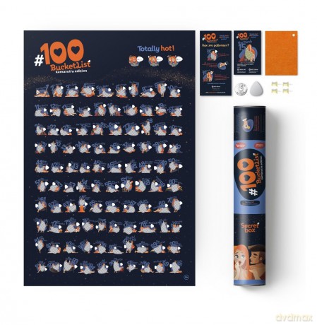 Plakat zdrapka 100 bucketlist kamasutra edition