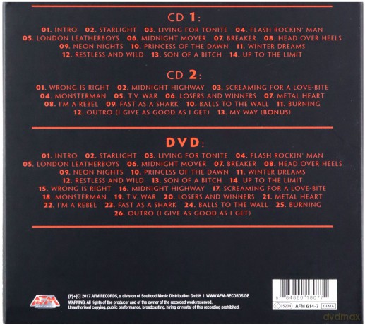 Dirkschneider: Live Back To The Roots Accepted (digipack) [2CD]+[DVD]