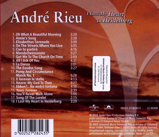 Andre Rieu: I Lost My Heart In Heidelberg [CD]