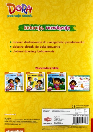 Dora poznaje świat. Koloruję rozwiązuję [KSIĄŻKA]