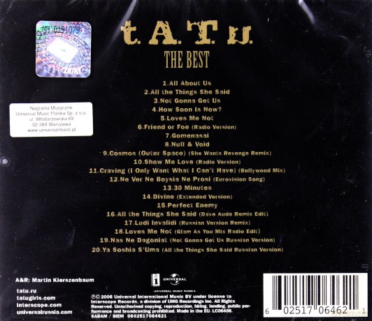 T.A.T.U: T.A.T.U. - The Best [CD]