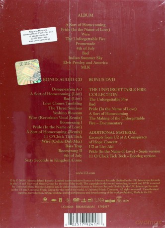 U2: Unforgettable Fire (Remastered Super Deluxe Limited Edition) [2CD]+[DVD]