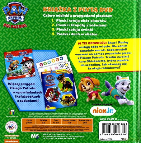 Psi Patrol 2: Pieski i leśna misja [KSIĄŻKA]+[DVD]