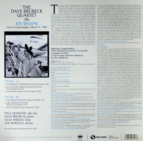 Dave Brubeck Quartet: In Europe [Winyl]