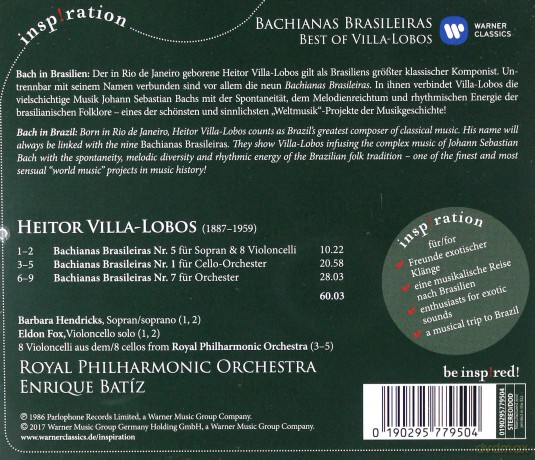 Hendricks & Batiz & Royal Philharmonic Orchestra: Bachianas Brasileiras Best Of Villa-Lobos [CD]