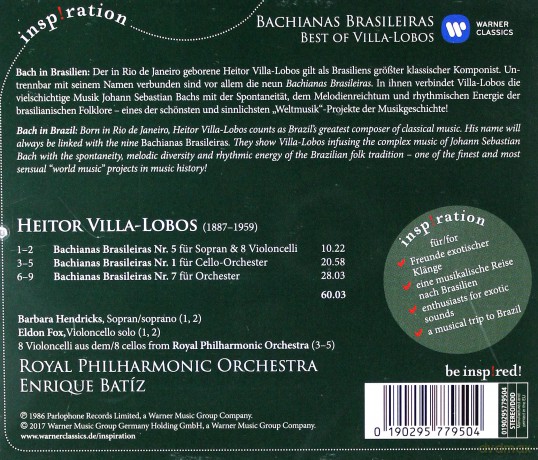 Hendricks & Batiz & Royal Philharmonic Orchestra: Bachianas Brasileiras Best Of Villa-Lobos [CD]
