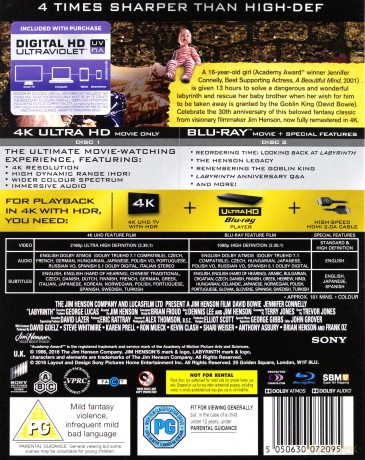 Labirynt (30th Anniversary Edition) [Blu-Ray 4K]+[Blu-Ray]