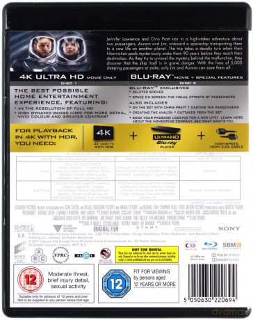 Passengers (Pasażerowie) [Blu-Ray 4K]+[Blu-Ray]