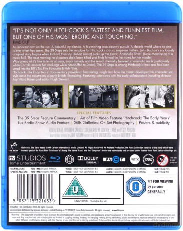 39 Steps (Special Edition) (39 kroków) [Blu-Ray]