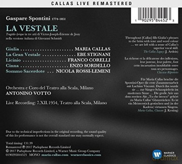 Maria Callas: Spontini: La Vestale (Milano, 07/12/1954) [2CD]