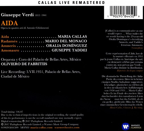 Maria Callas: Verdi: Aida (Mexico, 03/07/1951) [2CD]