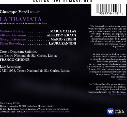 Maria Callas: Verdi: La Traviata (Lisboa, 27/03/1958) [2CD]