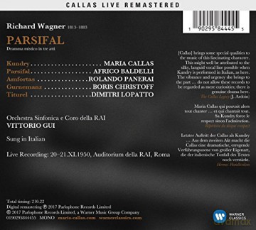Maria Callas: Wagner: Parsifal (Roma, 20-21/11/1950) [3CD]