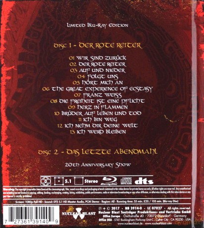 Die Apokalyptischen Reiter: Der Rote Reiter (Limited Edition) [Blu-Ray]+[CD]