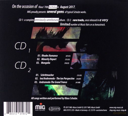 Klaus Schulze: Eternal - The 70th Birthday Edition (digipack) [2CD]