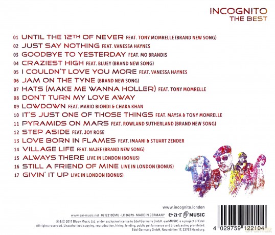 Incognito: The Best (2004-2017) [CD]