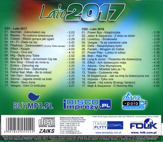 Lato 2017 Hity na Lato / Disco Polo Hit Festival - Kobylnica 2017 Pakiet [4CD]