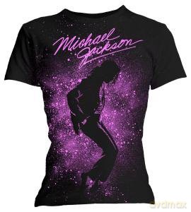 Michael Jackson: Spray Stencil (S) Black Skinny [T-SHIRT]