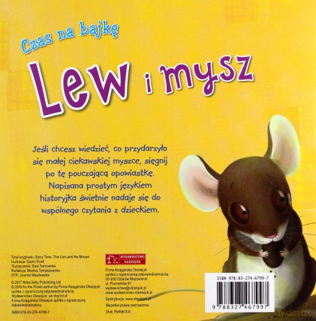 Czas na bajkę. Lew i mysz [KSIĄŻKA]