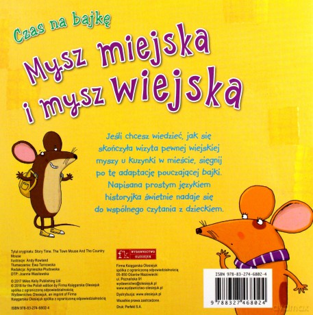 Czas na bajkę. Mysz miejska i mysz wiejska [KSIĄŻKA]