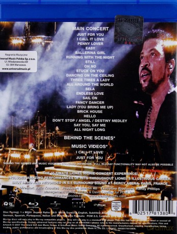 Lionel Richie: Live [Blu-Ray]