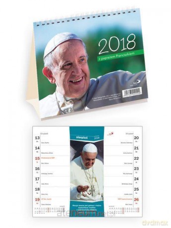 Kalendarz 2018 na biurko - Z papieżem Franciszkiem [KALENDARZ]