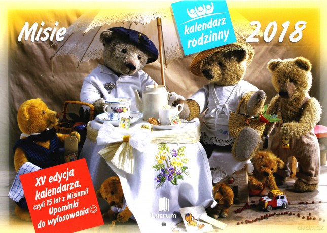 Kalendarz rodzinny 2018 - Misie WL6 [KALENDARZ]