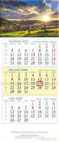 Kalendarz trójdzielny 2018 - Góry KT7 [KALENDARZ]