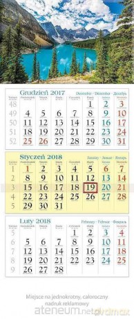 Kalendarz trójdzielny 2018 - Jezioro KT12 [KALENDARZ]