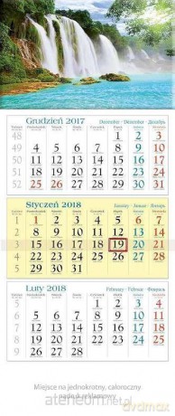 Kalendarz trójdzielny 2018 - Kaskada KT9 [KALENDARZ]