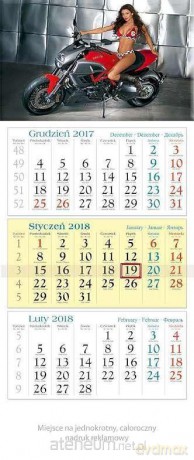 Kalendarz trójdzielny 2018 - Motor KT20 [KALENDARZ]