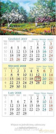 Kalendarz trójdzielny 2018 - Sad KT16 [KALENDARZ]