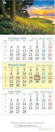 Kalendarz trójdzielny 2018 - Śniardwy KT6 [KALENDARZ]