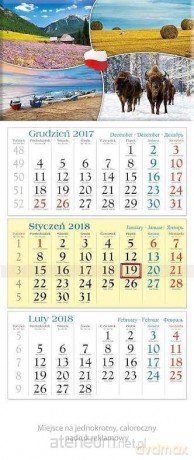 Kalendarz trójdzielny 2018 - Widokówka KT3 [KALENDARZ]