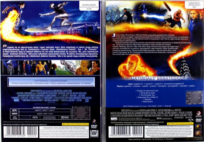 Fantastyczna czwórka / Fantastyczna Czwórka 2: Narodziny Srebrnego Surfera [2DVD]
