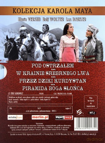 Karol May: Pod ostrzałem / W Krainie Srebrnego Lwa / Przez dziki Kurdystan / Piramida Boga Słońca BOX [4DVD]