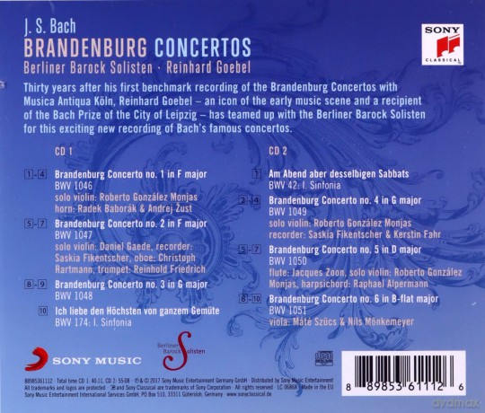 Berliner Barock Solisten: Bach: Brandenburgische Konzerte [2CD]