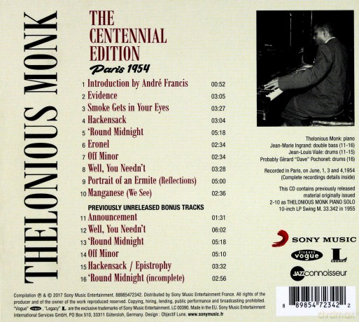 Thelonious Monk: Piano Solo [CD]