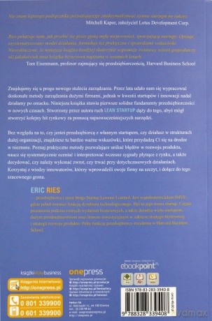 Metoda lean startup. Wykorzystaj innowacyjne narzędzia i stwórz firmę która zdobędzie rynek - Eric Ries [KSIĄŻKA]
