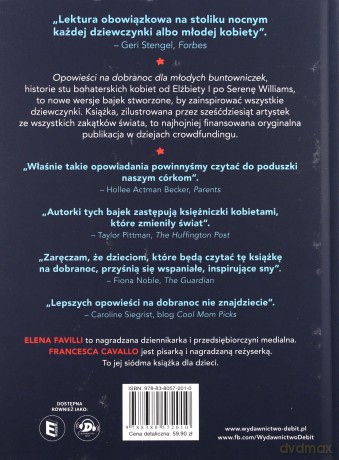 Opowieści na dobranoc dla młodych buntowniczek - Elena Favilli [KSIĄŻKA]