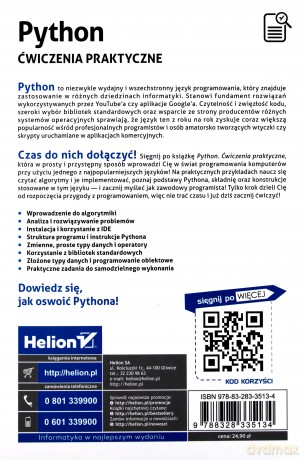 Python. Ćwiczenia praktyczne - Andrzej Kierzkowski [KSIĄŻKA]