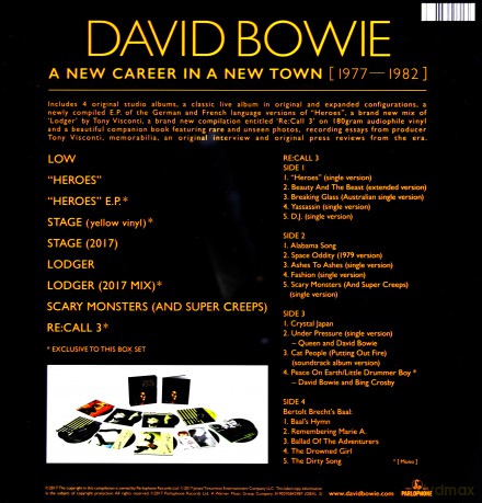 David Bowie: A New Career In A New Town (1977-1982) (Limited) [13xWinyl]
