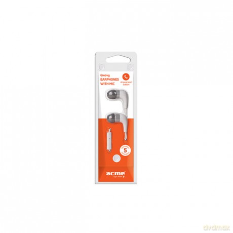 ACME EUROPE Słuchawki HE15W Groovy z mikrofonem białe